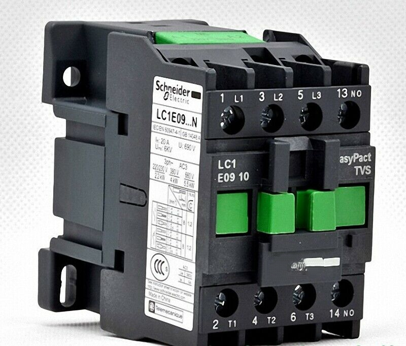 New Ac Contactor Motor Starter Relay 3-Phase Pole 1N0 24V Coil Voltage Lc1E-0910
