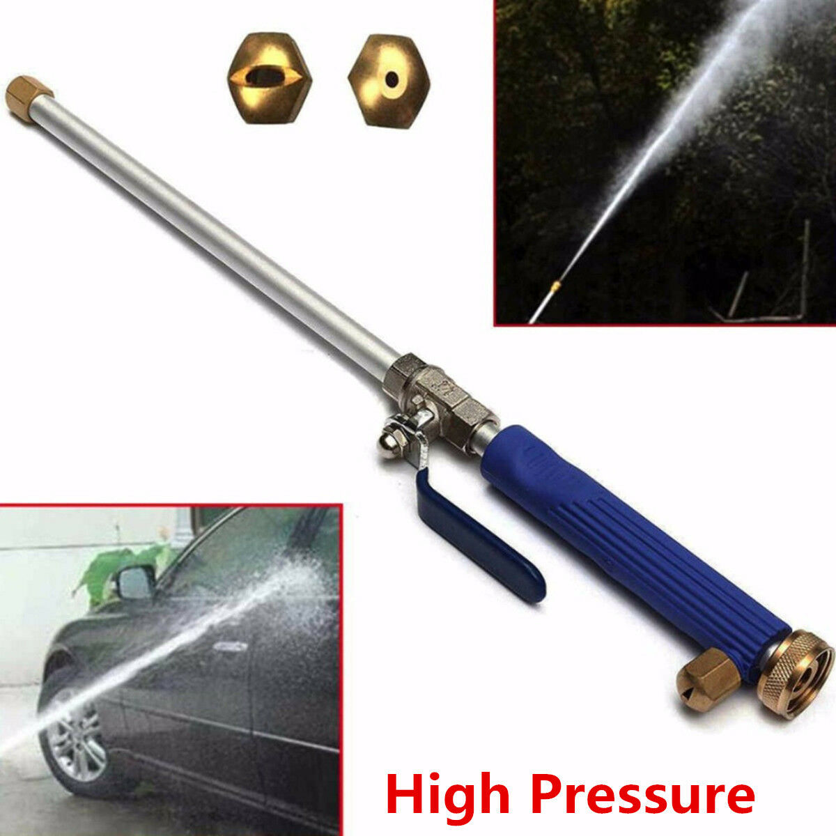 High Pressure Car Washer Sprayer Cleaner Spray Nozzle Water Gun Hose 46cm/18''