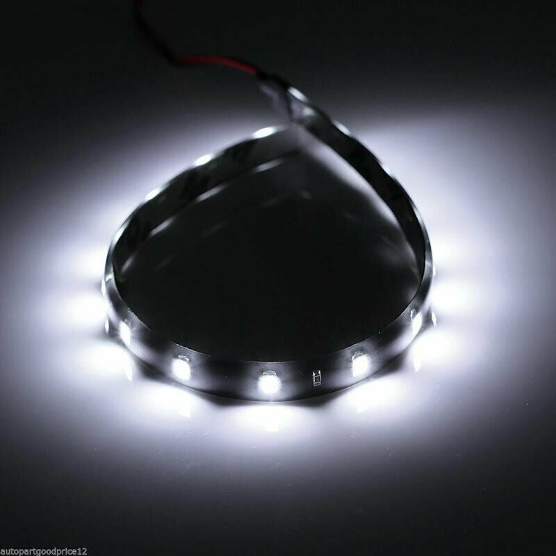 2x White 5050 chip 24 inch 36 LED Waterproof Flexible Strip 12V  BLACK PCB board