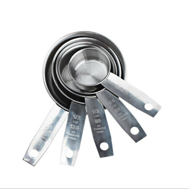 Stainless Steel Measuring Cups and Spoons Set Kitchen Baking Gadget ToolsBDAU