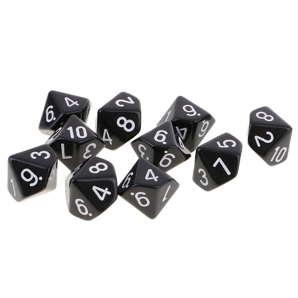 Dice Polyhedral Dices Accessory Party Toys Games Gambling Gift Props Black