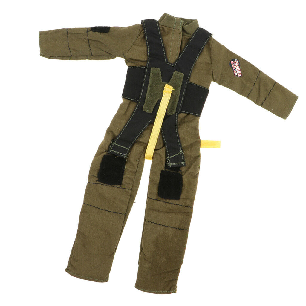 1/6 Fashion Fireman Clothes Firfighter Uniform Suit Jumpsuits For 12inch Soldier