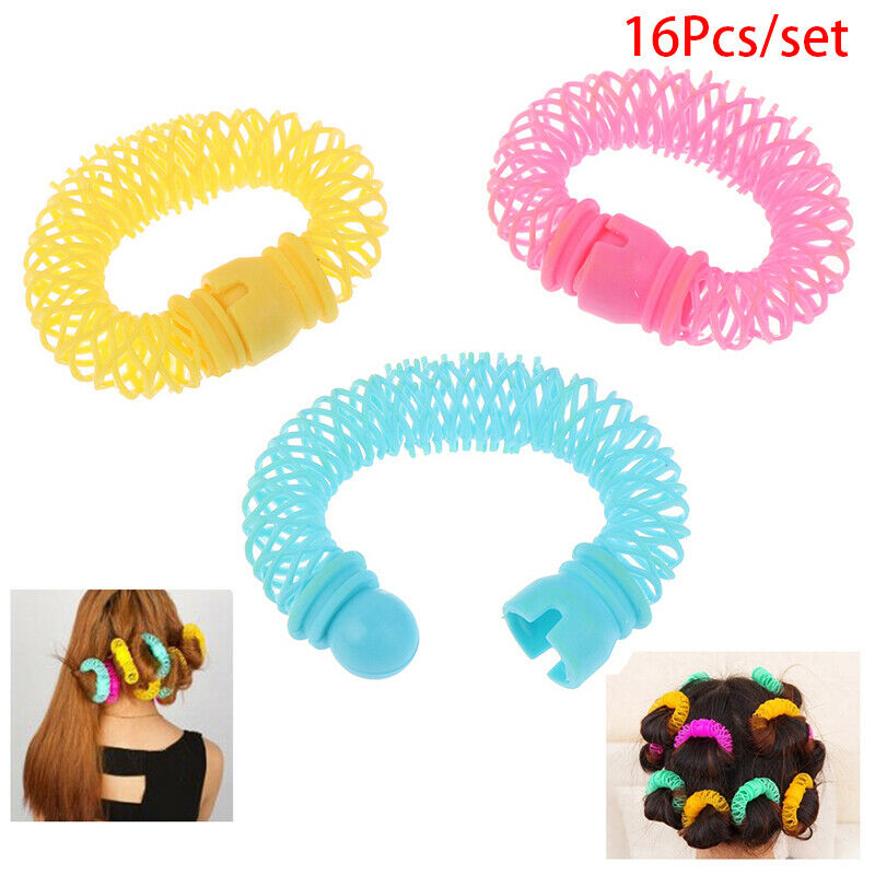 16Pcs Magic Hair Curler Spiral Curls Roller Donuts Curl Hair Styling Tool.l8