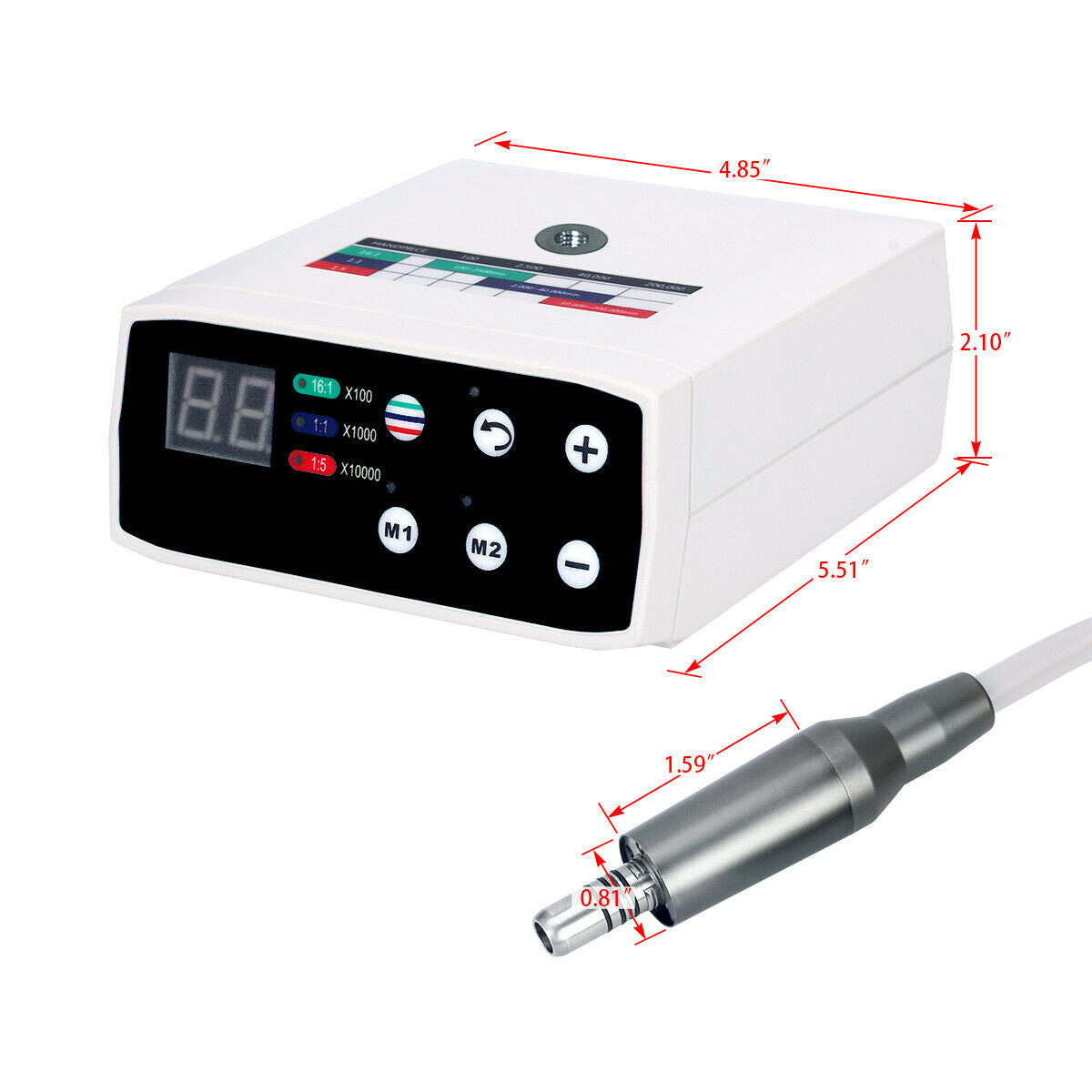 1:5 LED Contra Angle 4 Way+ NSK Style Dental LED Brushless Electric Micro Motor
