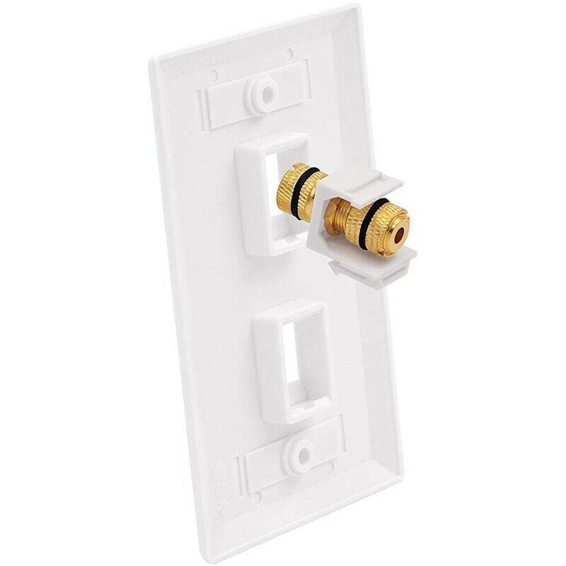 Banana Jack Binding Post Keystone Jack Insert with Black & Red s, Screw Type AQ7