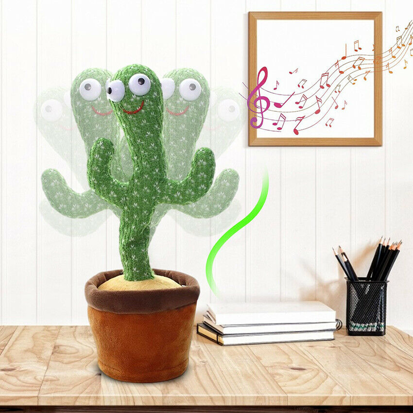 Funny Dancing Cactus Singing Twisting Electric Shake with the Songs Plush Toys