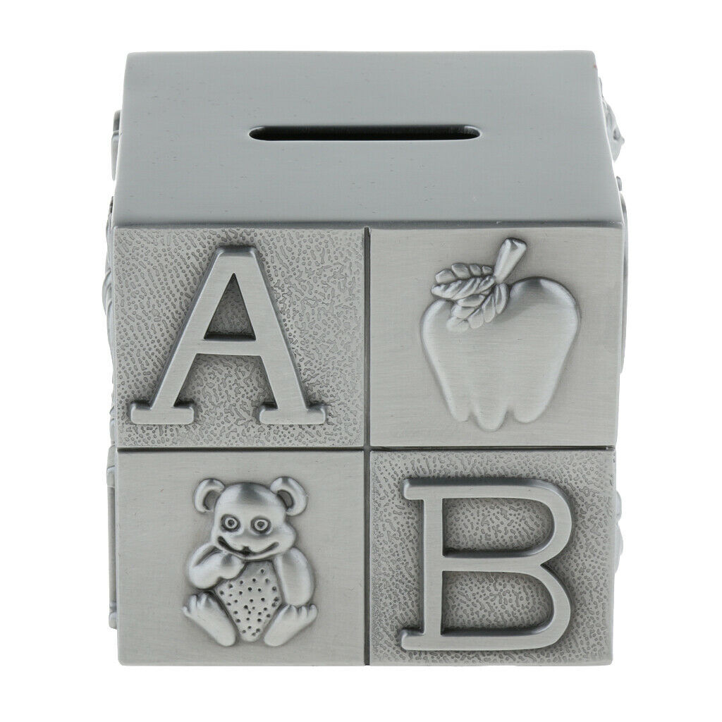 Cubic Metal Piggy Bank Money Box, Good choice for home furnishings or coin
