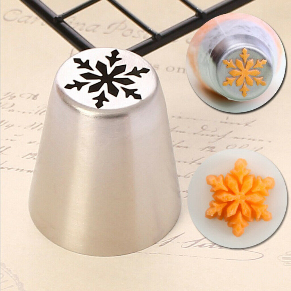 12Pcs Christmas Icing Piping Nozzle Dispenser Set Stainless Steel Tools