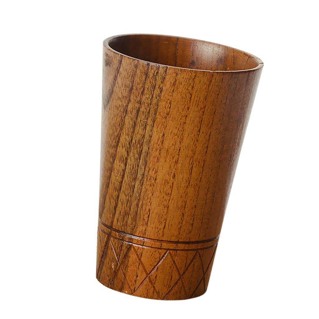 11.5cm Wood Wooden Mug Beer Cup Groomsmen Primitive Handmade Coffee Cup