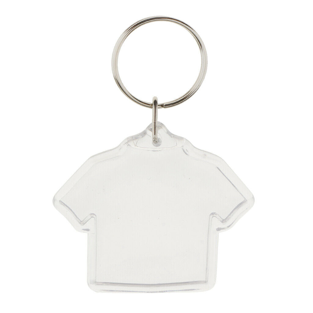 Clothes Shape Acrylic Photo Snap-in Key Chain - 5.0 X 5.5cm (Pack of 10)