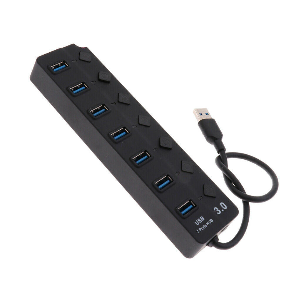 1 Piece Small High Speed 7 USB 3.0 Ports USB Power Adapter Hub For Charging