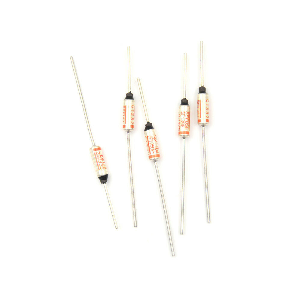 5pcs SF139E Sefuse Cutoffs Thermal Fuse 142°C 142 Celsius Degree 10A 2.l8
