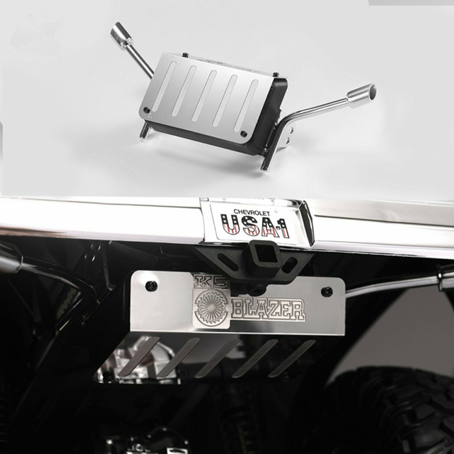 Alloy Fuel Tank w/Exhaust Pipe For Traxxas TRX4 TRX-4 Chevrolet K5 Blazer RC Car