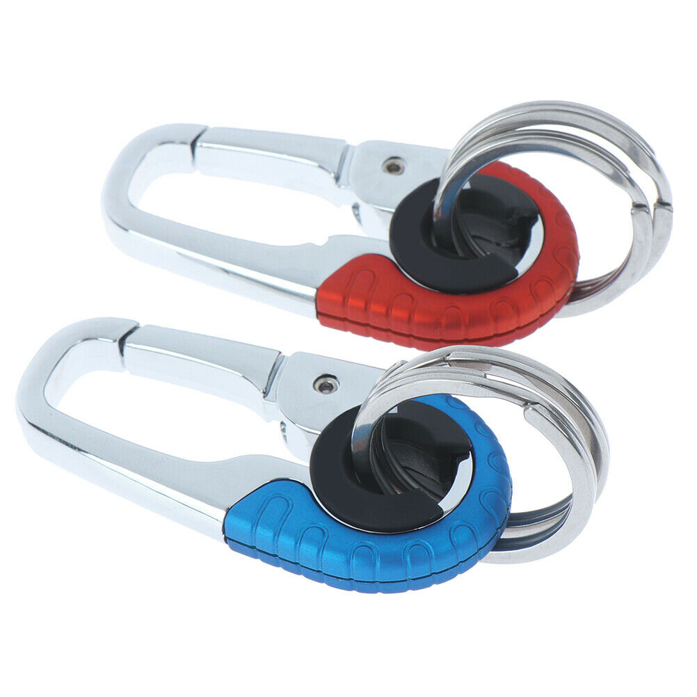 Keychain key ring hook outdoor stainless steel buckle carabiner climbing .l8