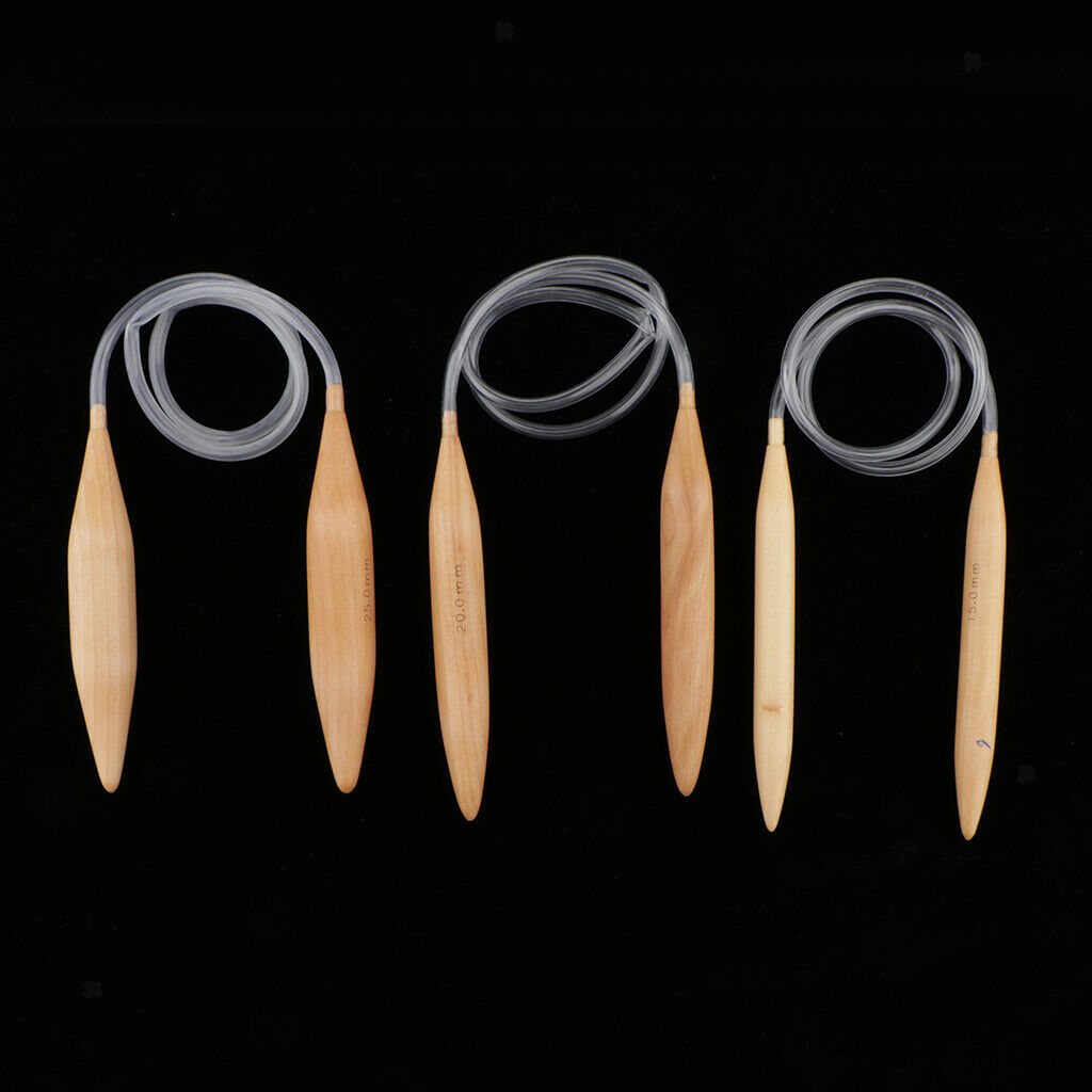 3Pieces 15/20/25MM Circular Knitting  Circular Pins for Knitting Scarf
