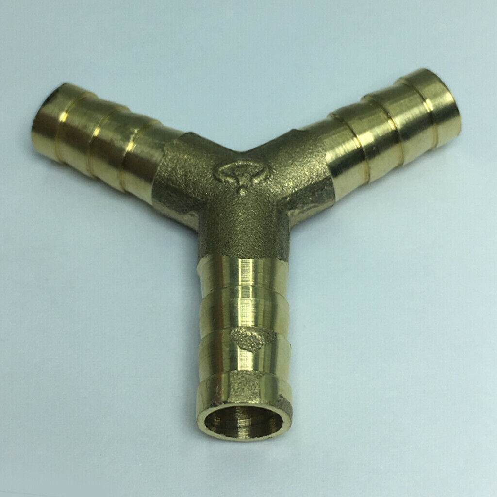 Brass Male Thread Y Shaped Equal Tee Connectors Adapters  10mm