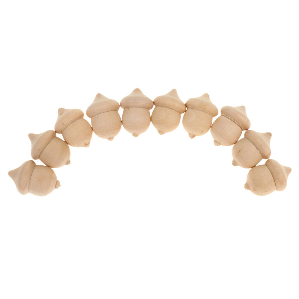 10pcs Unpainted Acorns Charms Wedding Party Hanging Ornaments DIY 40x25mm