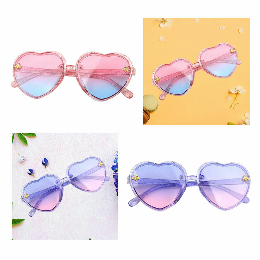 2x Heart Shape Kids Sunglasses Eyewear for Children Eyeglasses Eyeware