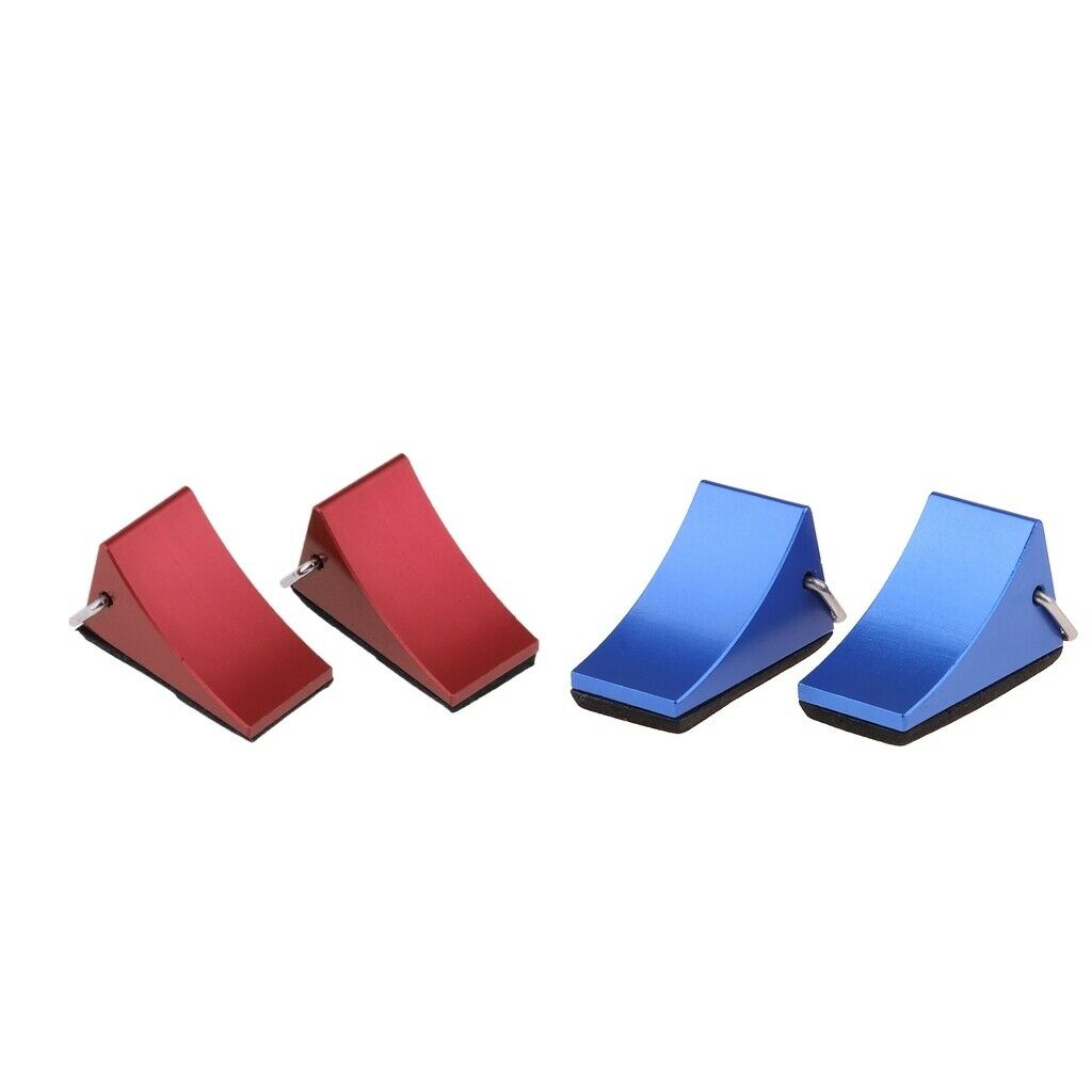 4pcs 1/10 RC Crawler Tractor Truck Scale Metal ALLOY TIRE STOP WHEEL CHOCKS