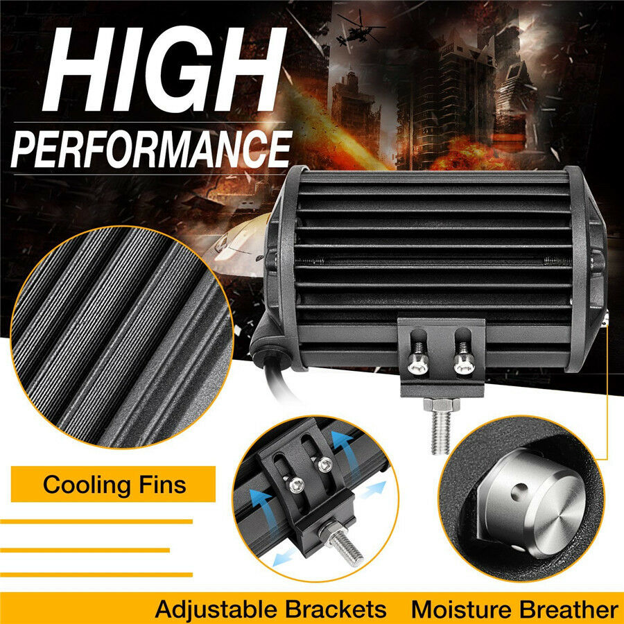 1x324W 5.2"inch LED Work Light Bar Pod Flood Beam Offroad Fog Driving Car Backup