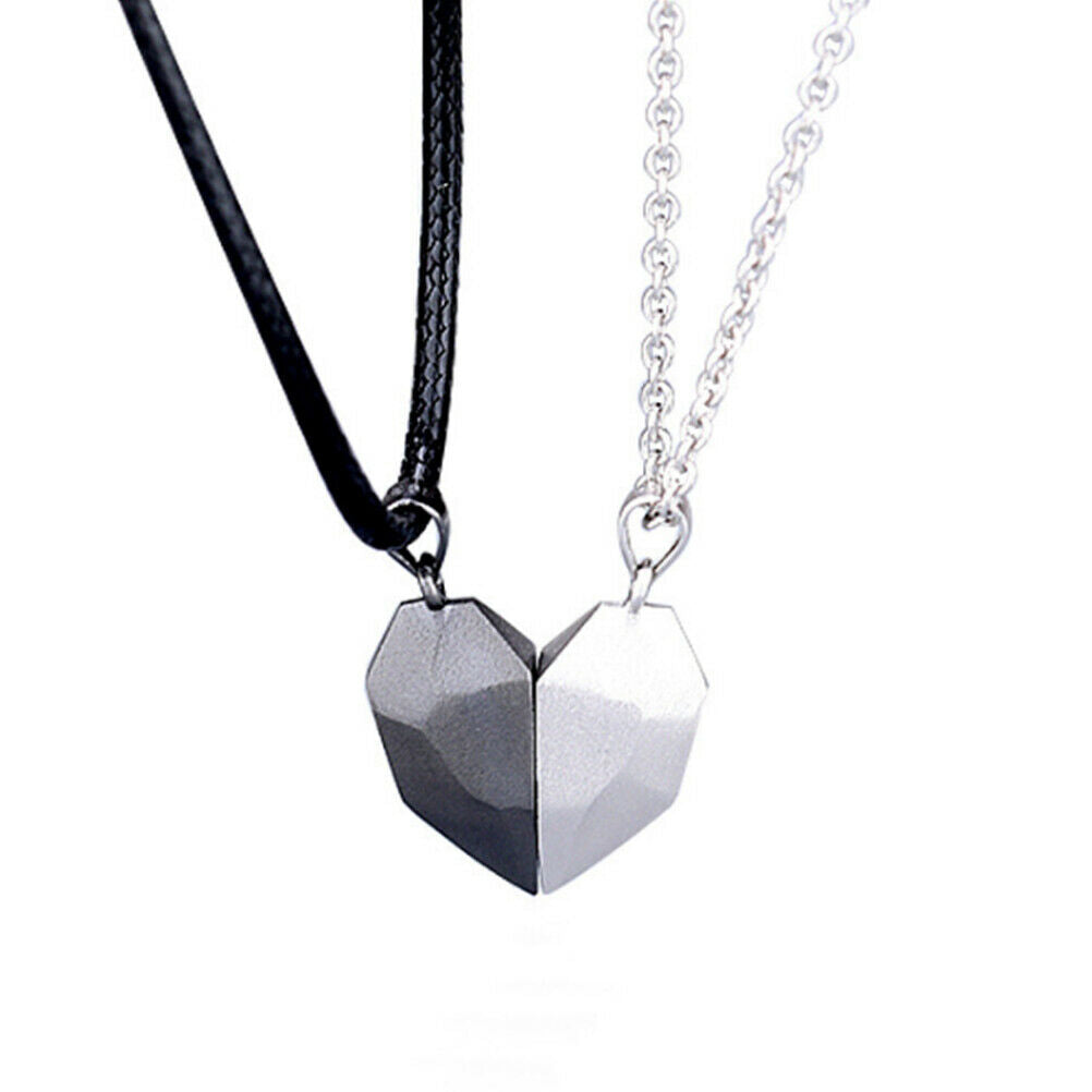 Wishing Stone Magnetic Necklace Couple Necklace Adjustable Heart shape