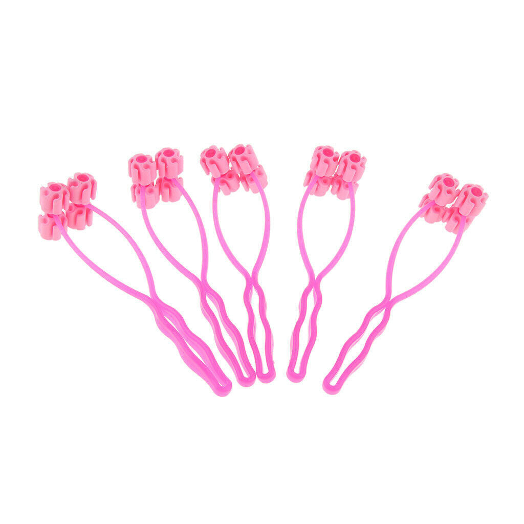 5Pcs Dog Cat Thin Face Massager Feet Legs Relief Tool Grooming Tool Rose Red