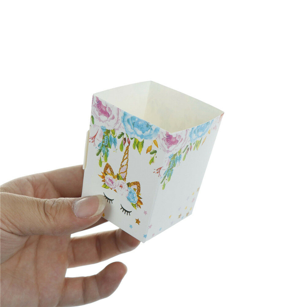 6pcs Popcorn Box Gift Candy Boxes for Kids Happy Birthday Party Deco.l8