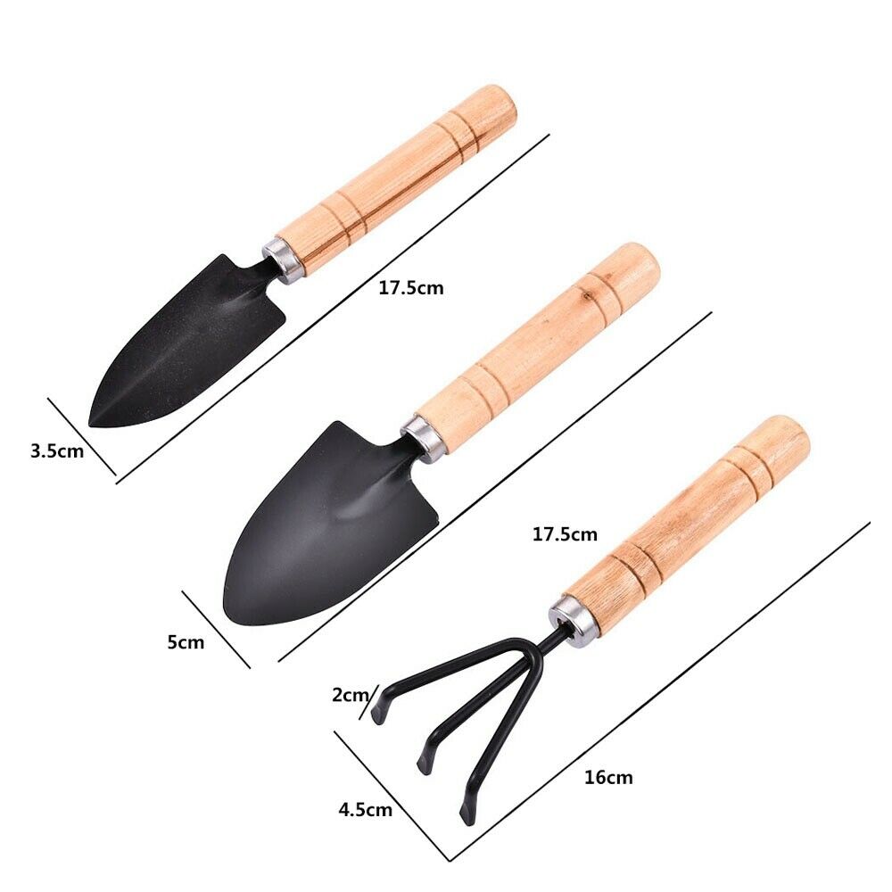 3Pcs/set Mini Cultivator Fork Trowel Shovel Gardening Garden Plant Tools Set AU