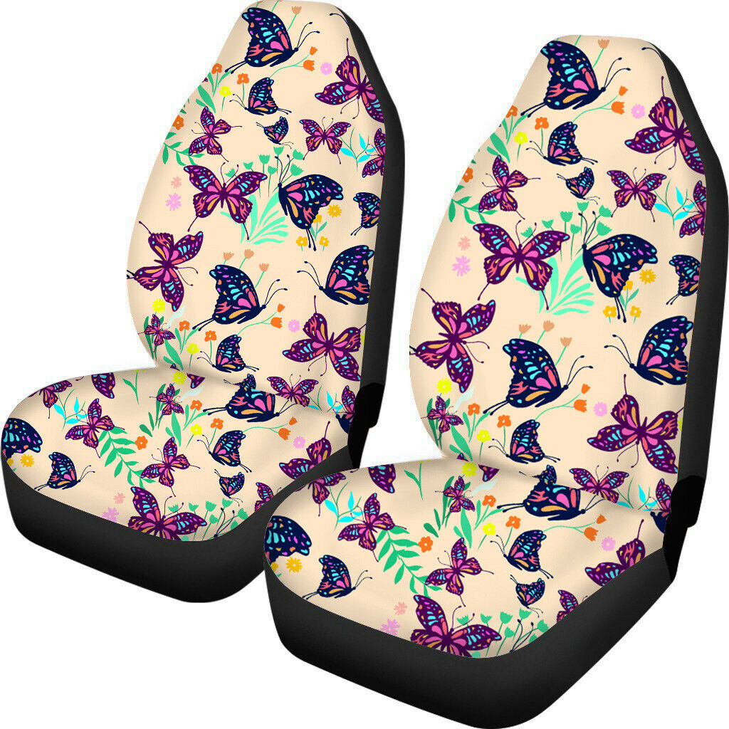 Universal Butterfly Car Front Seat Covers Protector for Auto Suv Women Girls Uk