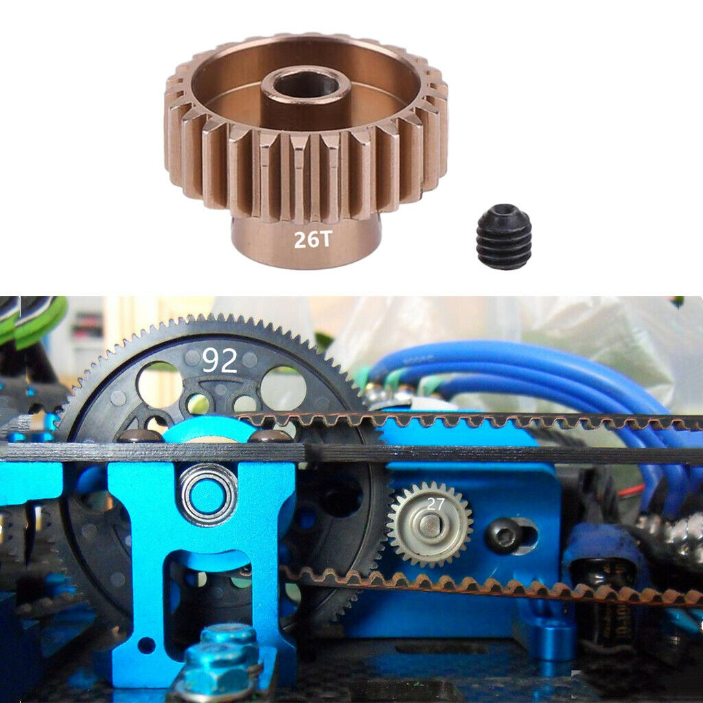 Metal 48P Spur Motor Gear 26T for Sakura D3 XI Zero S 1:10 RC Drift Car