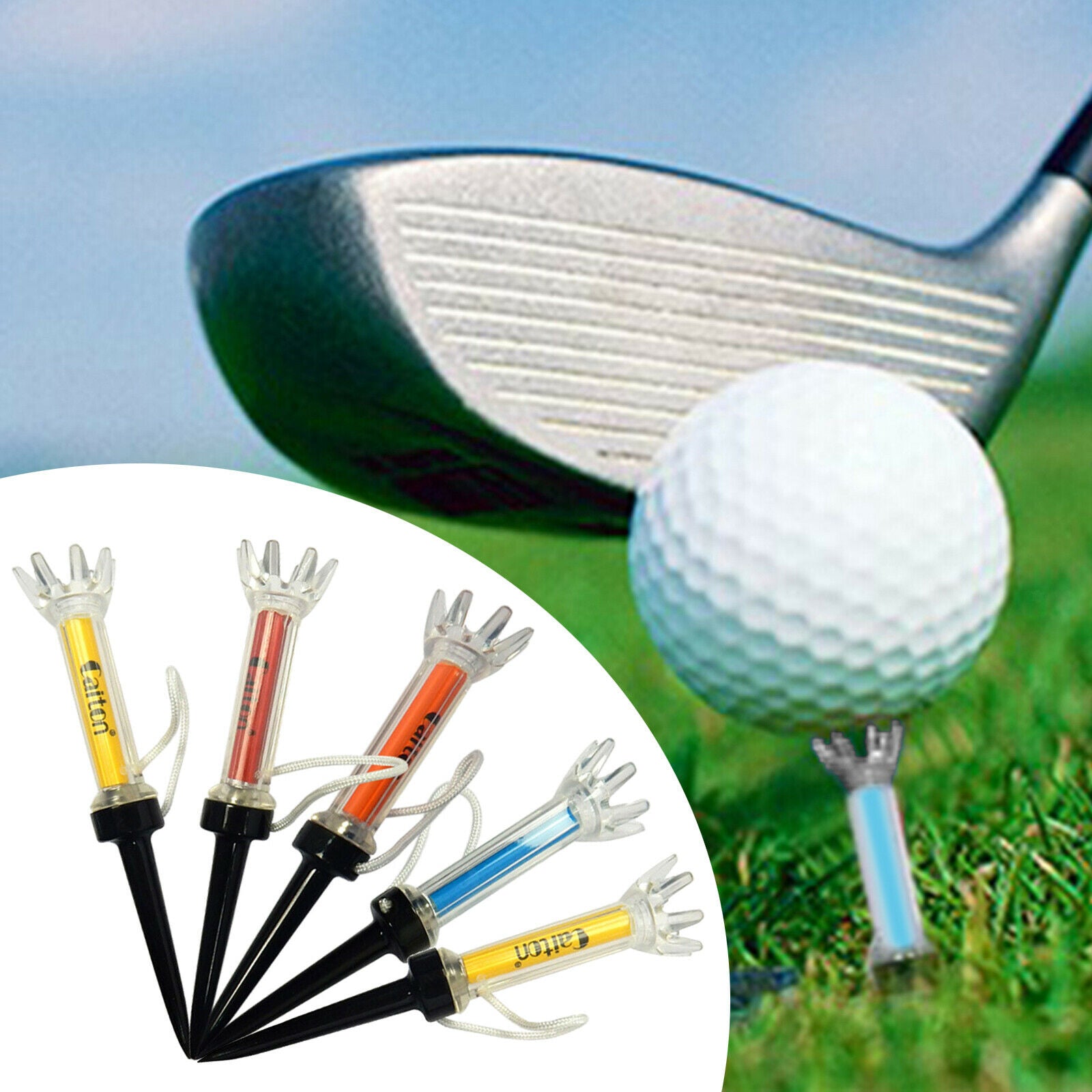 5x Magnetic Golf Tee Hitting Practicing Crown Tees Unbreakable Golfer Tool