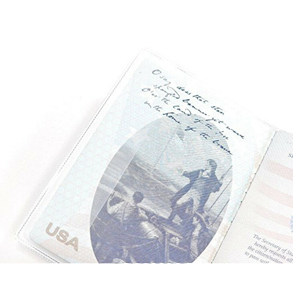 30Pieces Transparent Plastic Travel Passport Cover Case Passport Protector