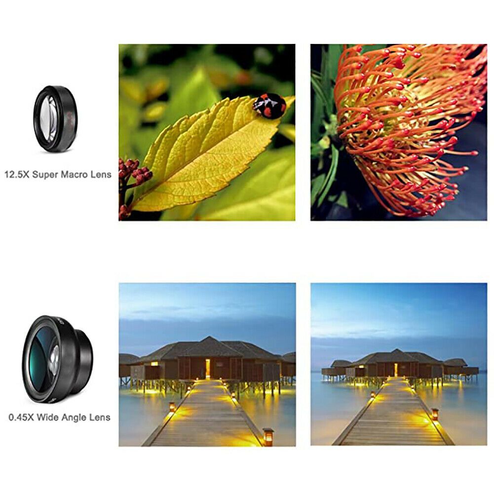 2 in 1 Lens 0.45X Wide Angle and Macro Len Professional HD Phone Camera Lens