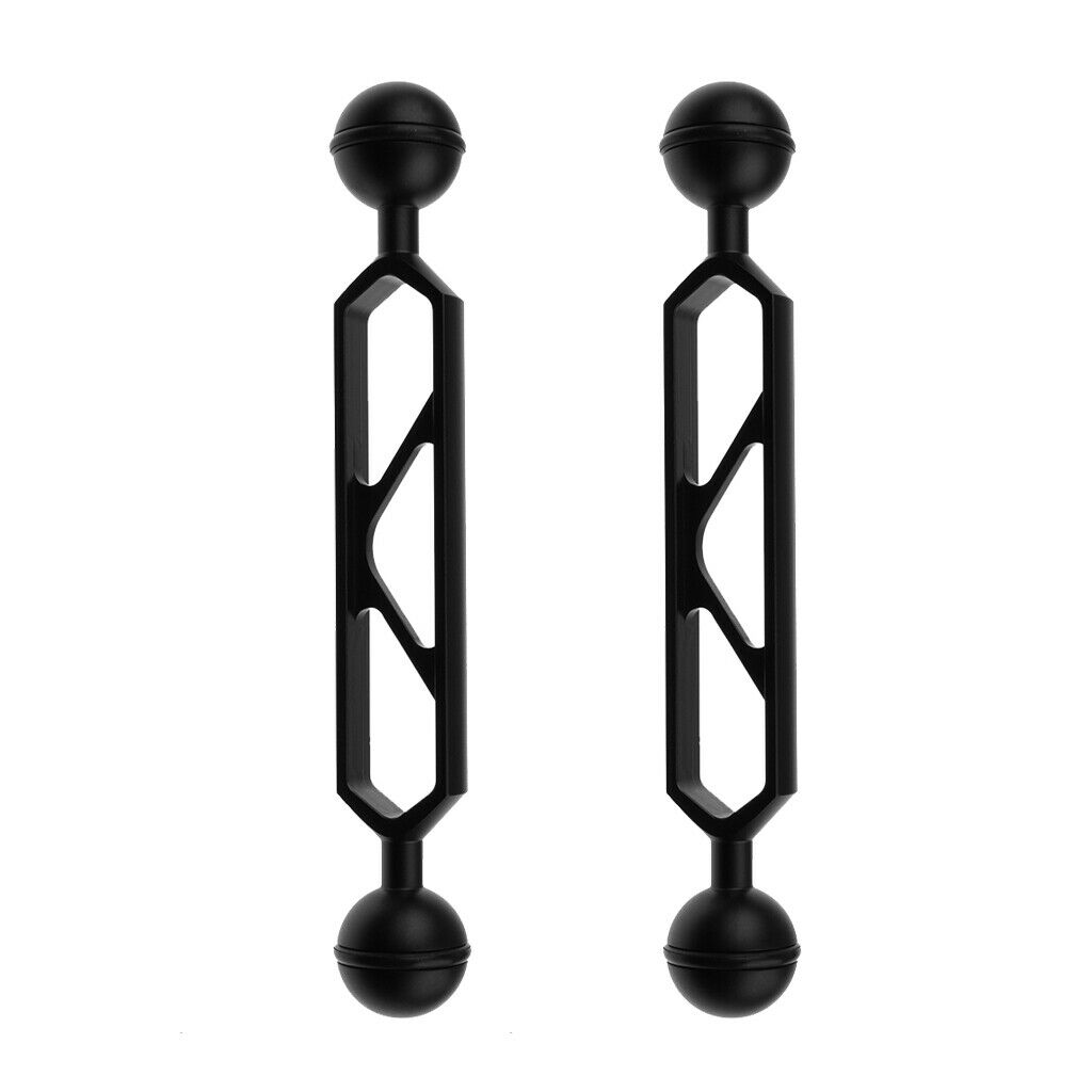 2x Diving Dual Ball Joint Camera Extension Arm Connector Clamp Adapter 6''