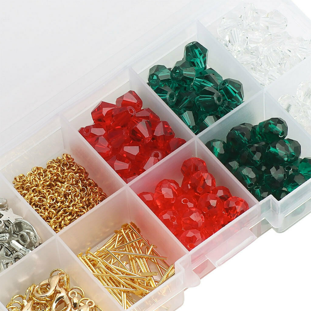 DIY Christmas Bracelet Color Beads Alloy Pendant Charms for Gift Adults