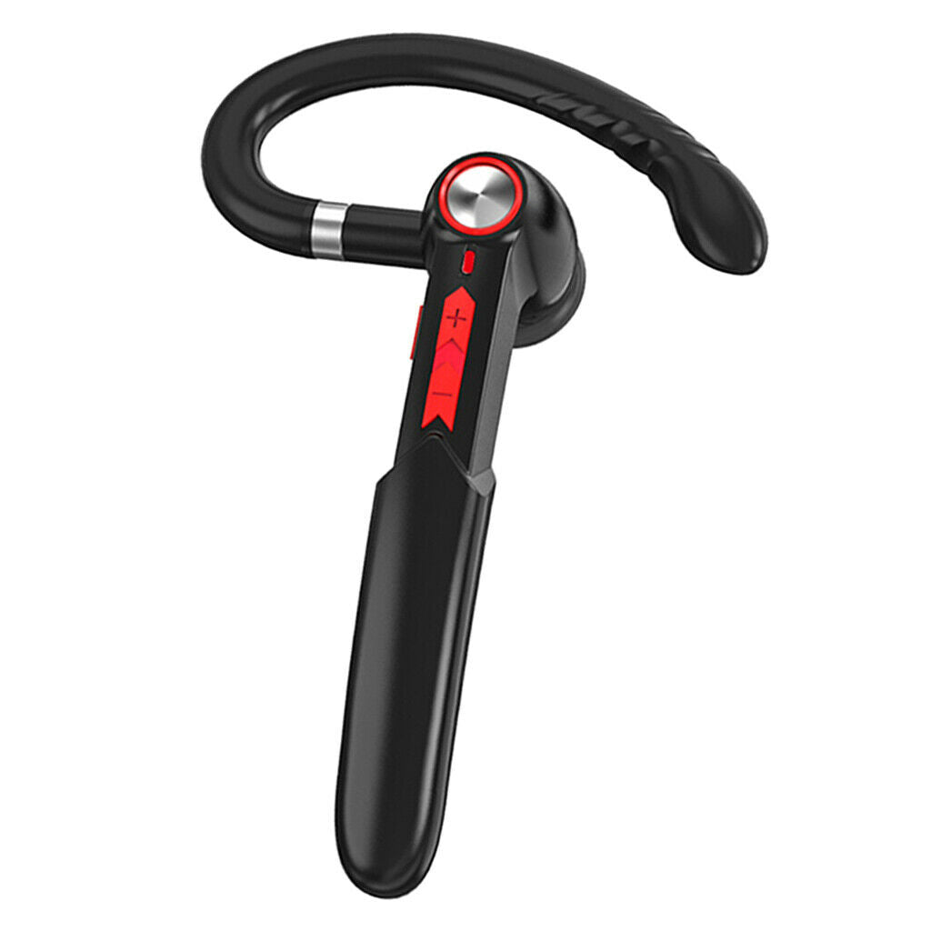 Single wireless bluetooth handsfree earbuds headphones black red