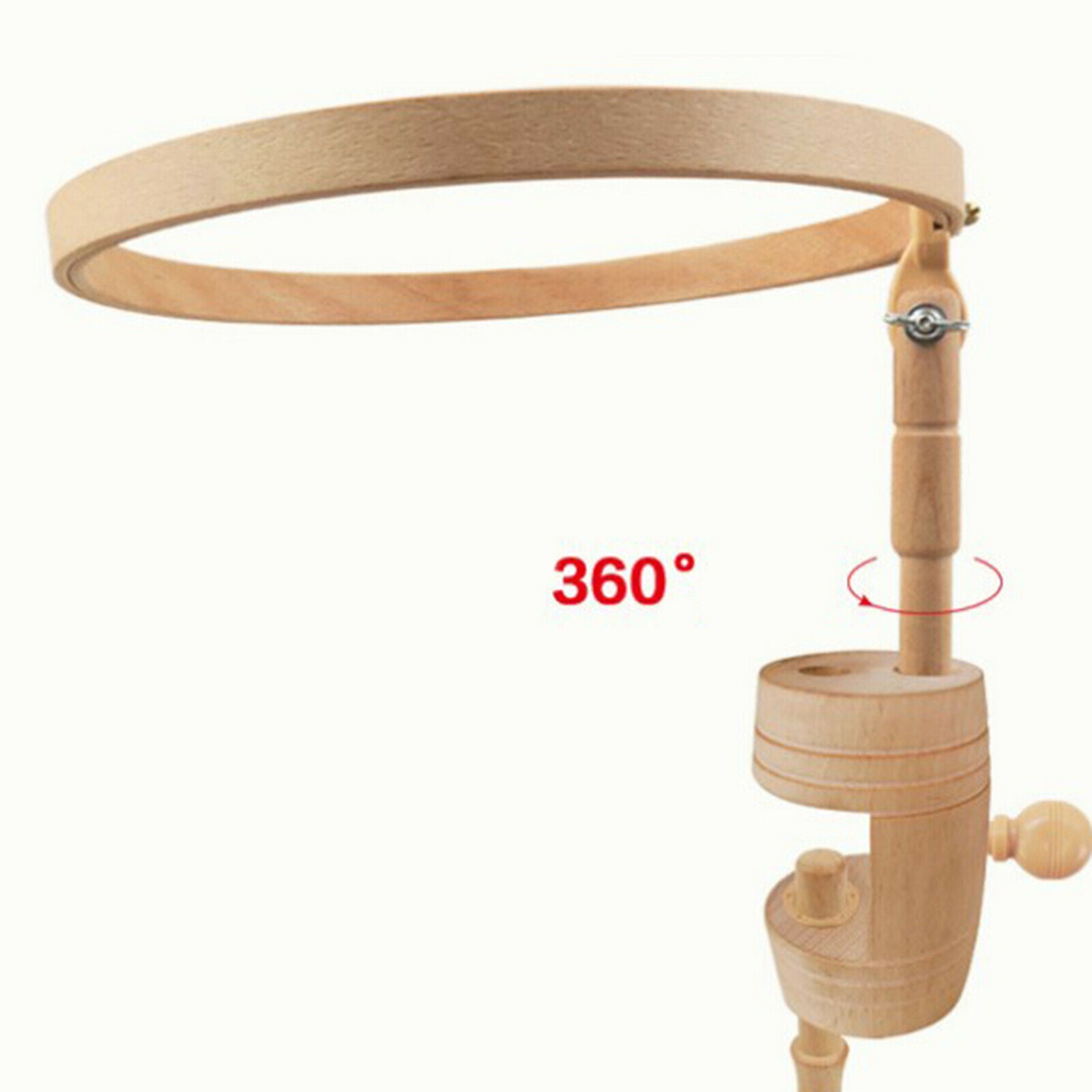 Cross Stitch Table Stand Adjustable Embroidery Hoop Holder Frame Beech Woods