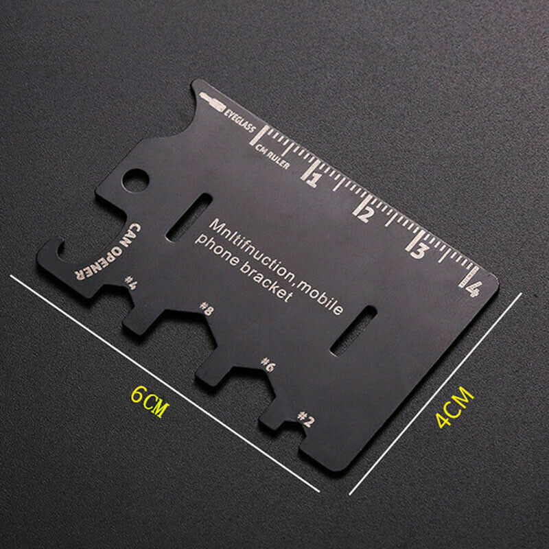 3 In 1 Mini Card Multifunctional Folding Phone Bracket Bottle Opener Tool K x Pb