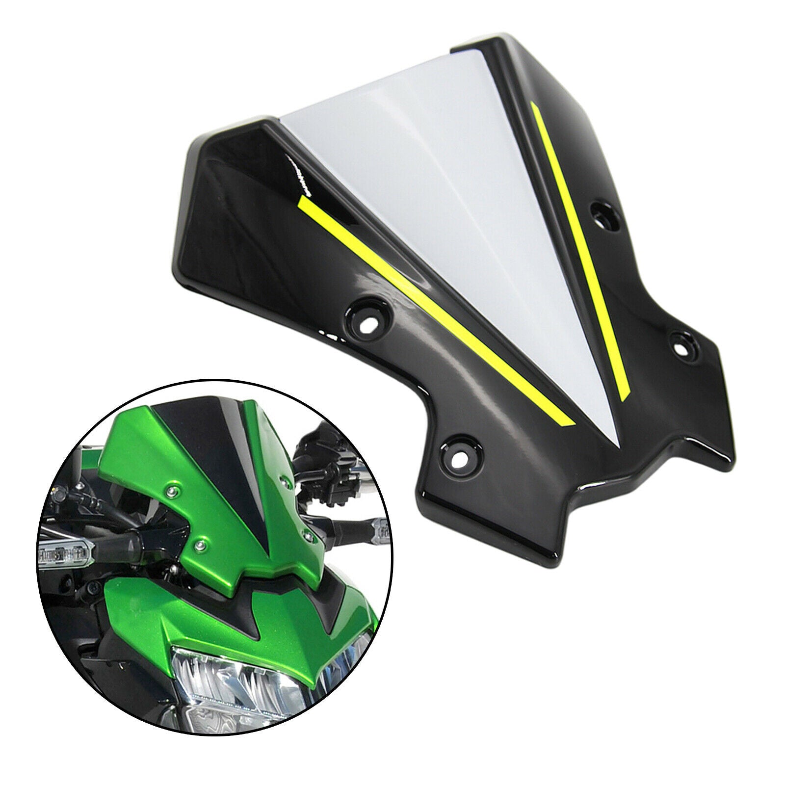 Big Windshield Wind Fits for KAWASAKI Z900 Z 900 Z 650 Black and White