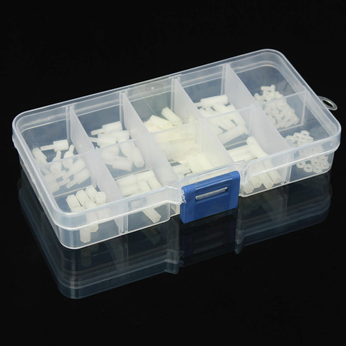 M2 Nylon Hex Spacers Screw Nut Assortment Kit Stand off Plastic Accessories Set