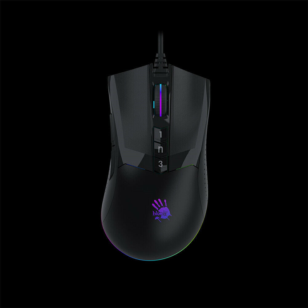 For Bloody A90 Max 10000 CPI USB Optical Gaming Mouse Colorful Glare Wired Mice