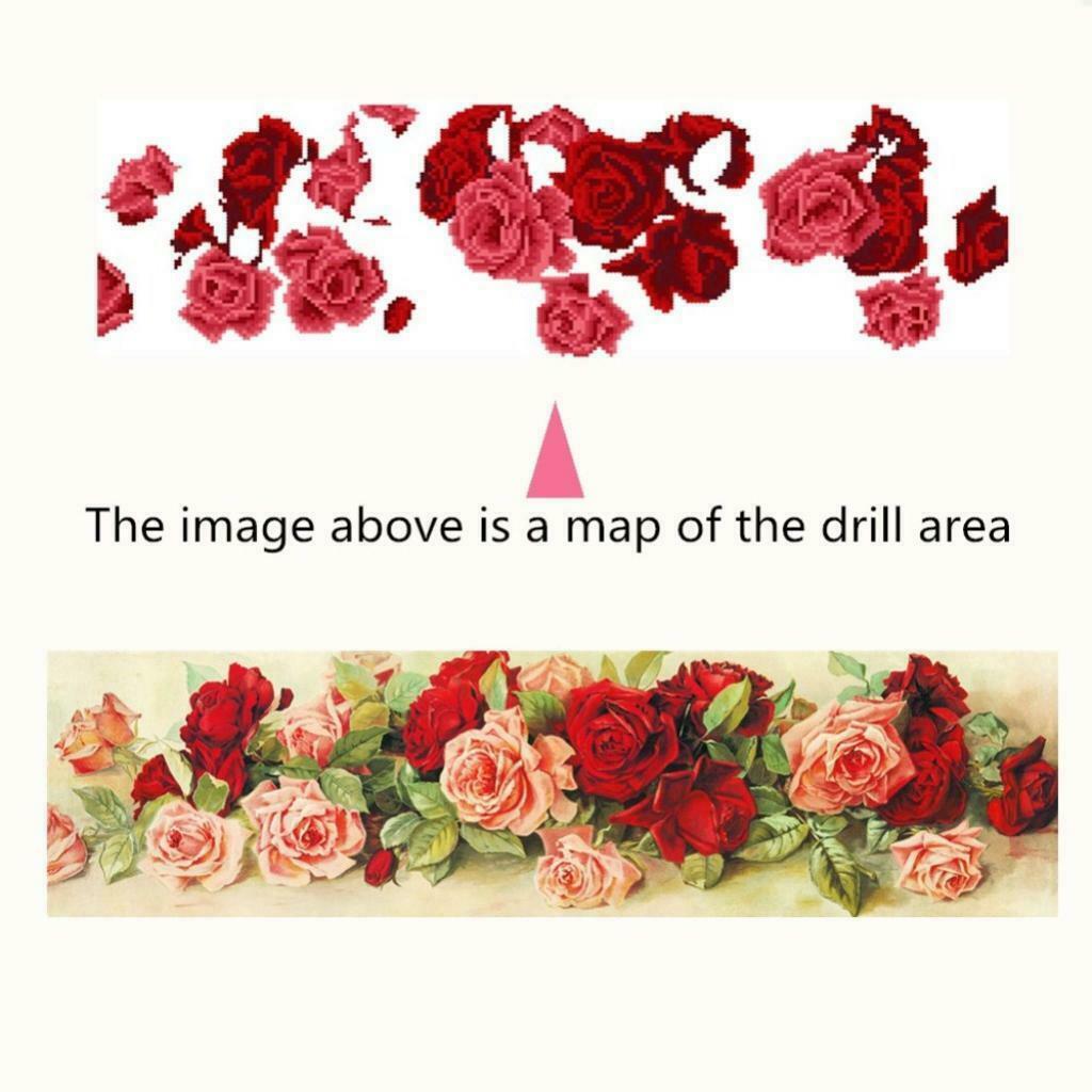5D Painting Rose Rhinestones Picture Crystals Embroidery Arts Kit