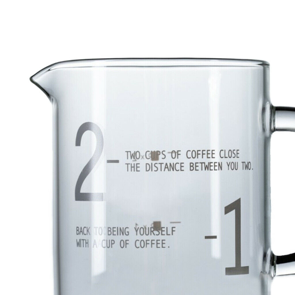 Reusable Espresso Cups Clear Glasses Cappuccino Mug Drink with Handle 400ml