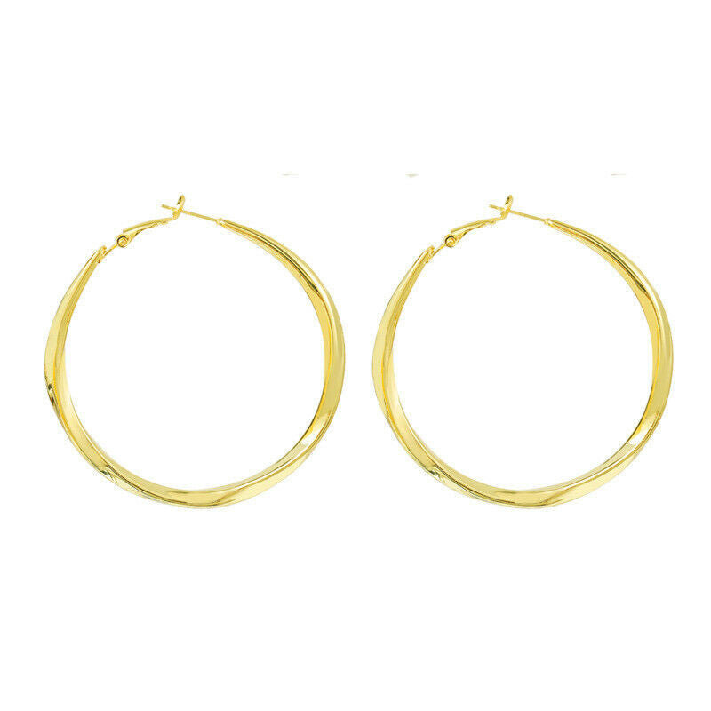 Womens Hoop Earrings Big Large Circle Dangle Earrings Wedding Engagement Jewelry