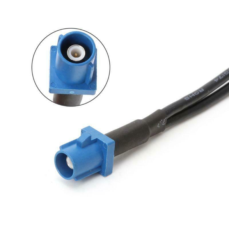 Fakra C Male Plug To 2 x Fakra C Female Jack RG174 Y Type Splitter Combined