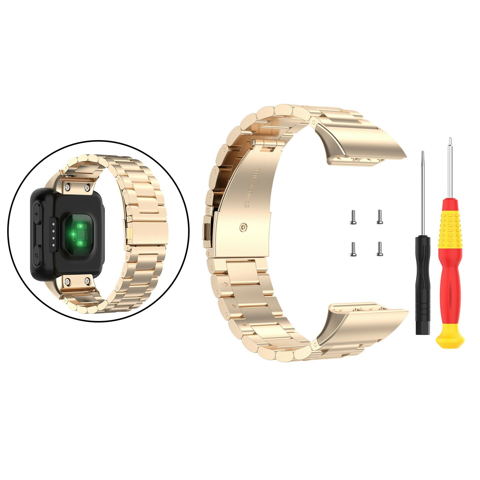 The replacement strap fits the Garmin Forerunner 30 35 35J Champagne