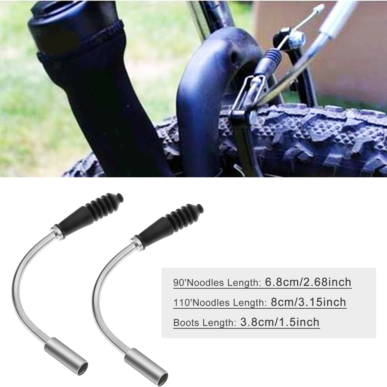 1 Set Pipe Noodles Cable Guide Bicycle Rubber Brake Cables Hose V Brake
