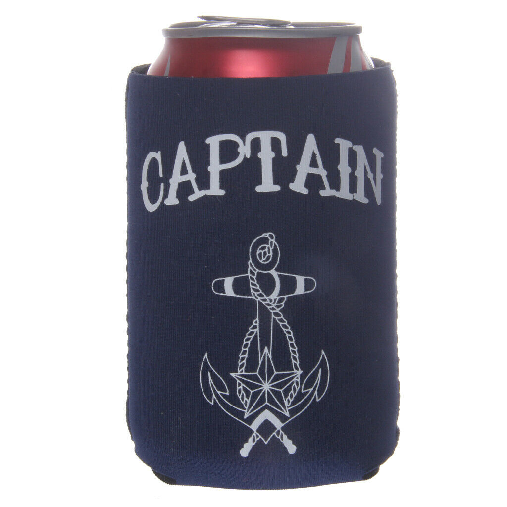 2pcs CAPTAIN FIRST MATE Beer Tin Can Cooler Sleeve Holder