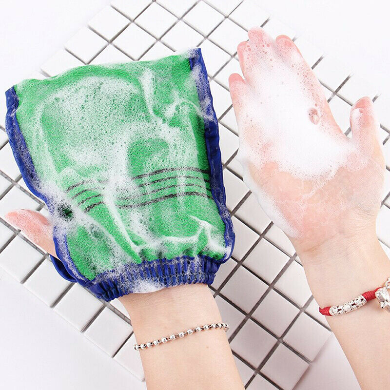1Pc Shower Spa Exfoliator Two-sided Bath Glove Body Cleaning Scrub Mitt R.l8