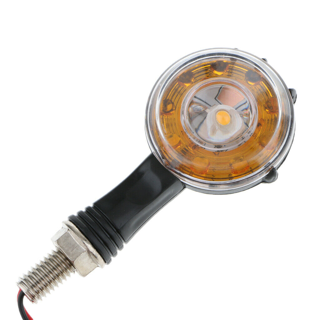 2x Universal 10 LEDs Motorcycle Turn Signal Light Taillight Indicator Amber
